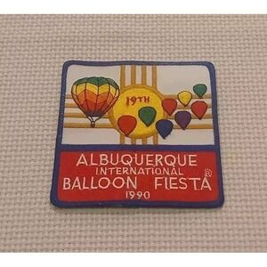 VTG 19th Albuquerque International Balloon Fiesta Patch Hot Air Balloons 1990